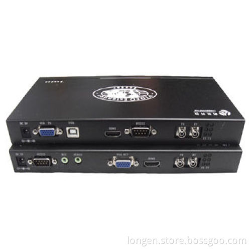 Fiber Optic USB HDMI Transmitter Receiver with 1080p Resolution, Supports HDMI + 4 x USB